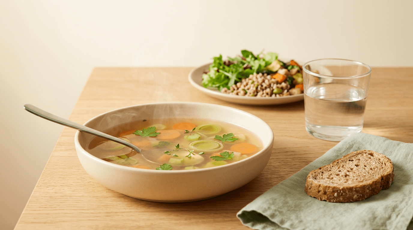 Sopa Antes da Refeição Emagrece? Efeito Preload, Saciedade e Evidência