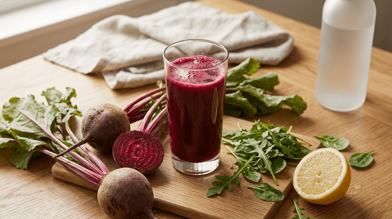 Suco de Beterraba Pré-Treino: Dose, Evidência e Quando Faz Diferença