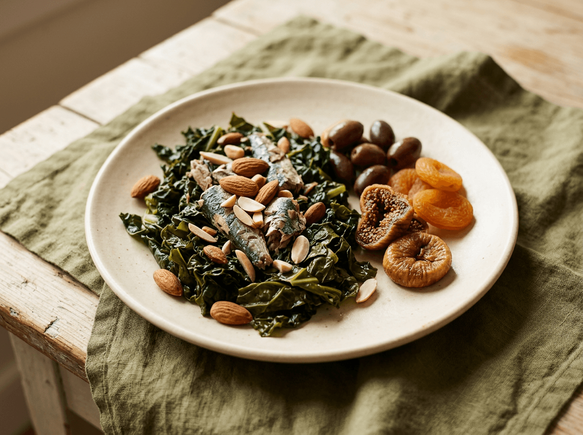 Prato saudável para gestante no segundo trimestre com proteína, vegetais e grãos integrais