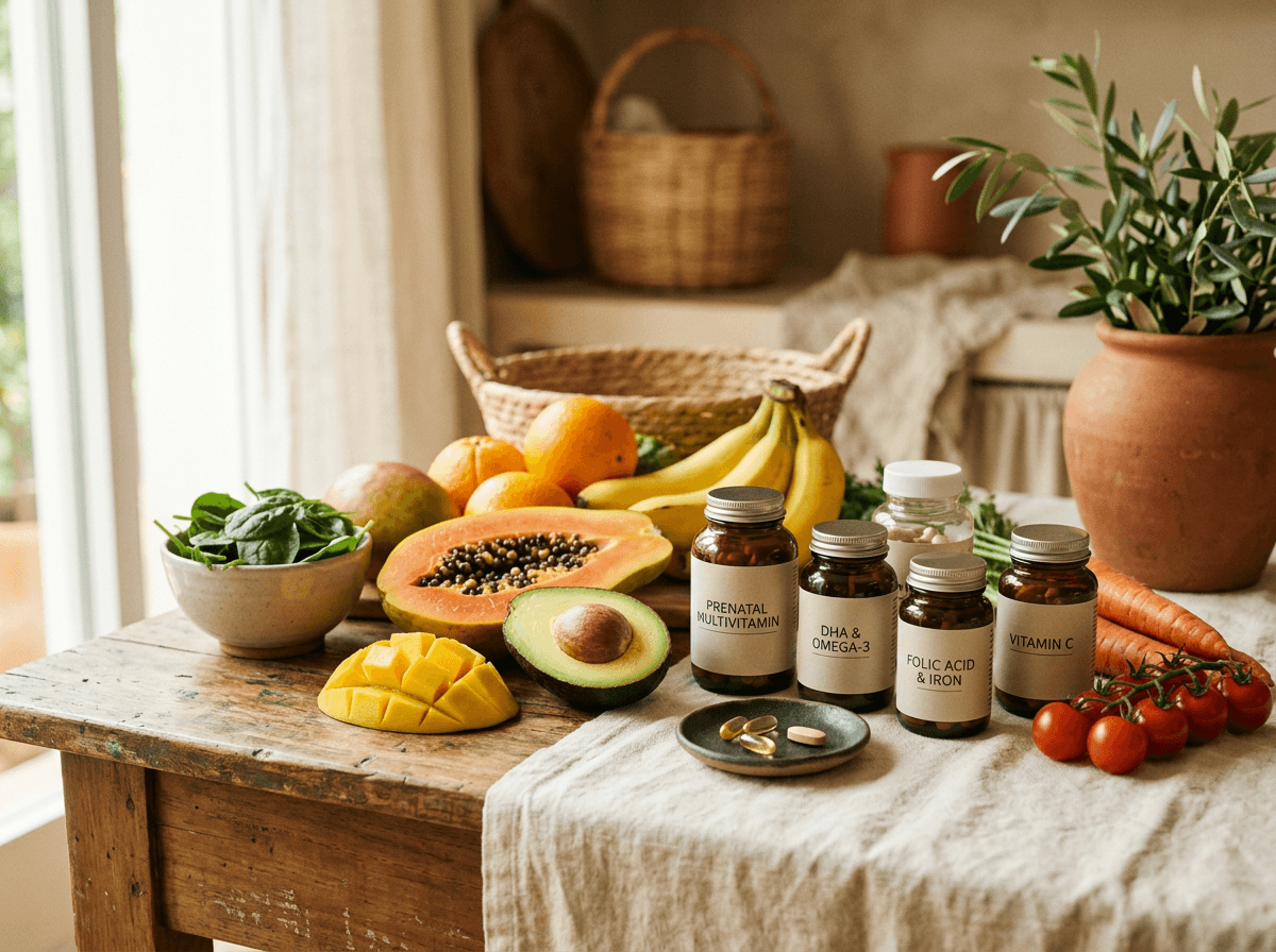 Alimentos que favorecem a fertilidade: peixes, vegetais verdes, leguminosas, frutas e azeite